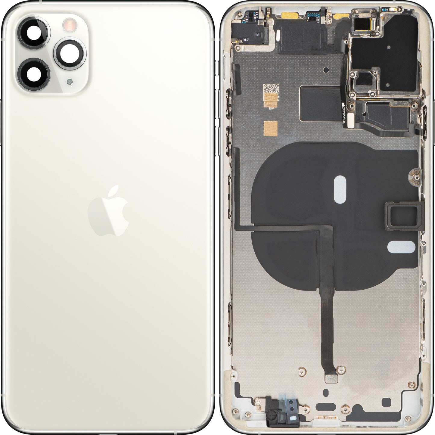 Apple iPhone 11 Pro Max Batterilucka, med mellanfodral, silver, Swap