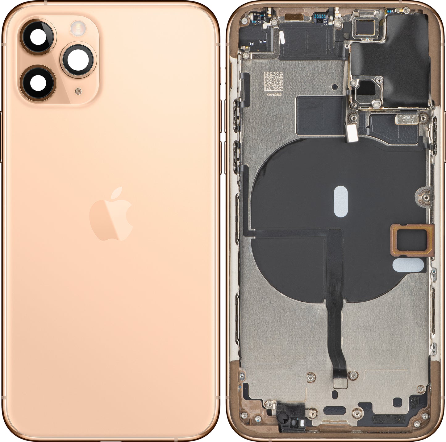 Apple iPhone 11 Pro Batterilucka, med halvfodral, matt guld, Swap