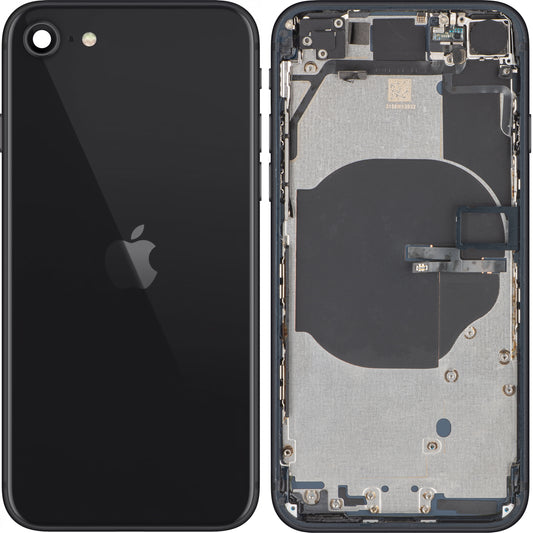 Apple iPhone SE (2022) Batterilucka, med halvfodral, svart (midnatt), Swap