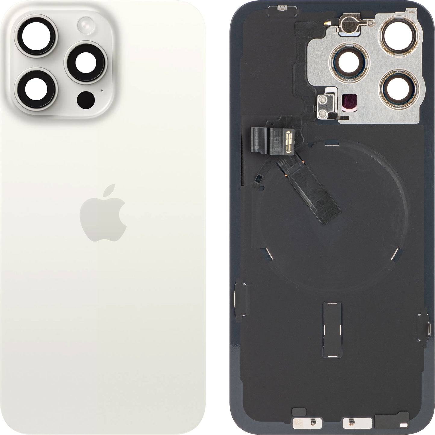 Batterilucka Apple iPhone 15 Pro Max, Vit (White Titanium), Swap