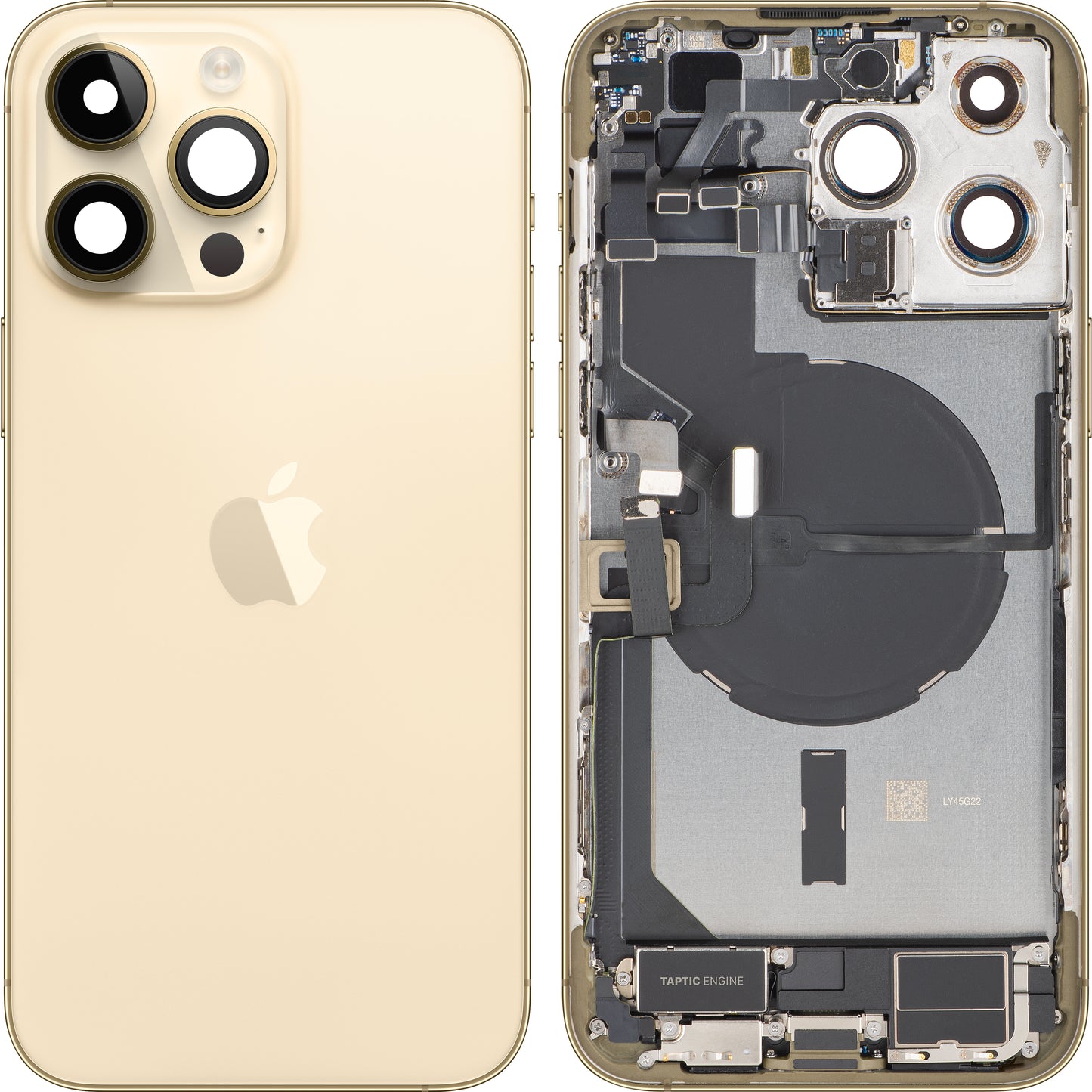 Batterilucka Apple iPhone 14 Pro Max, Med Mellanhus, Fullständiga Delar, Guld, Swap