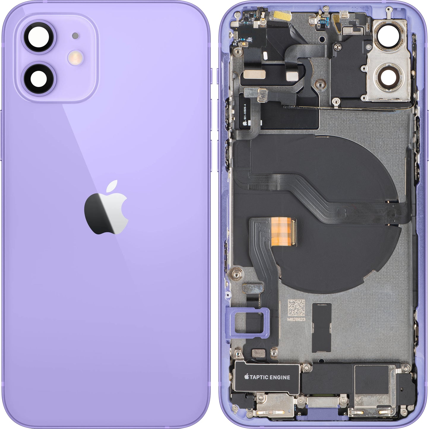 Batterilucka Apple iPhone 12, Med Mellanhus, Fullständiga Delar, Lila, Swap
