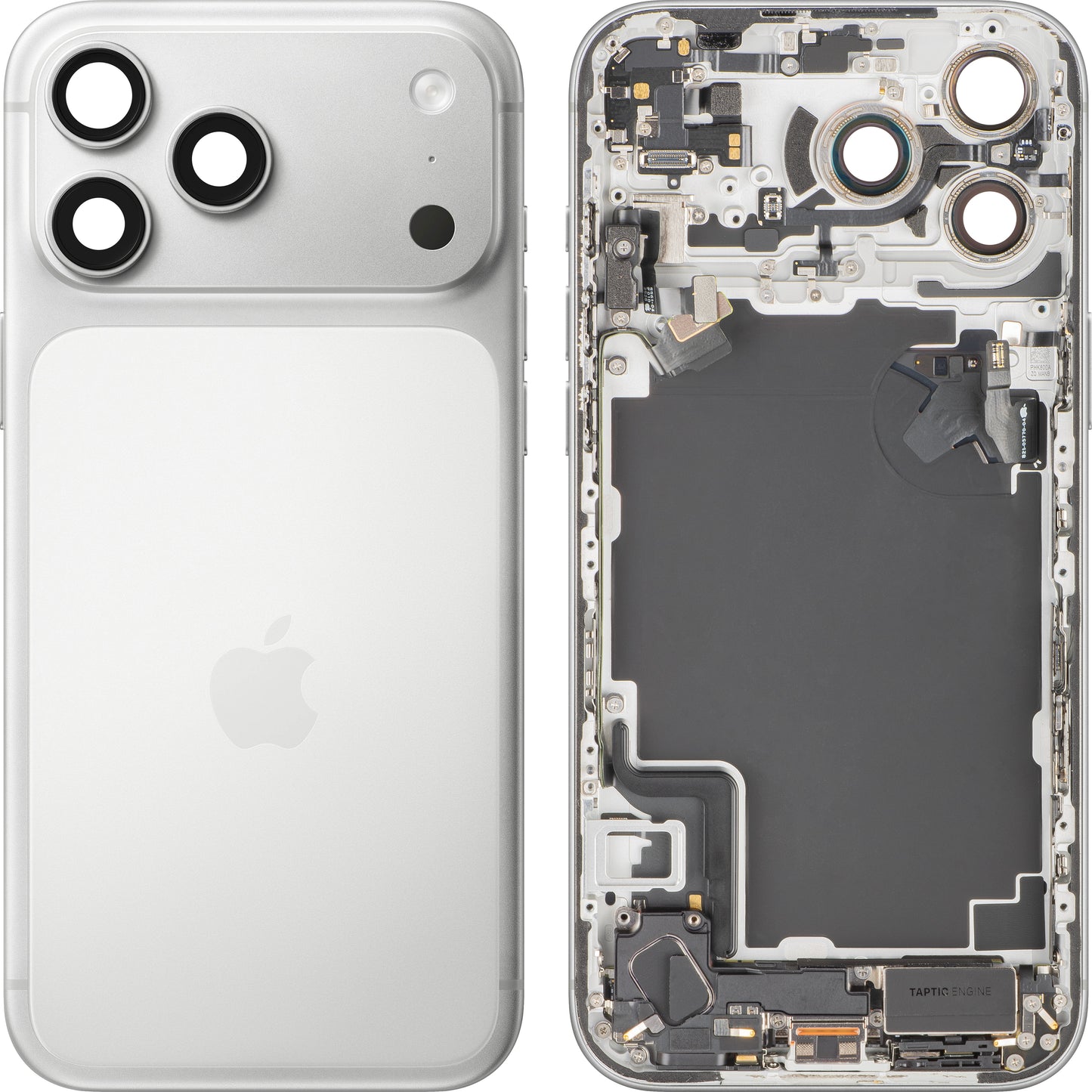 Batterilucka Apple iPhone 17 Pro Max, Med Mellanhus, Fullständiga Delar, Silver, Swap