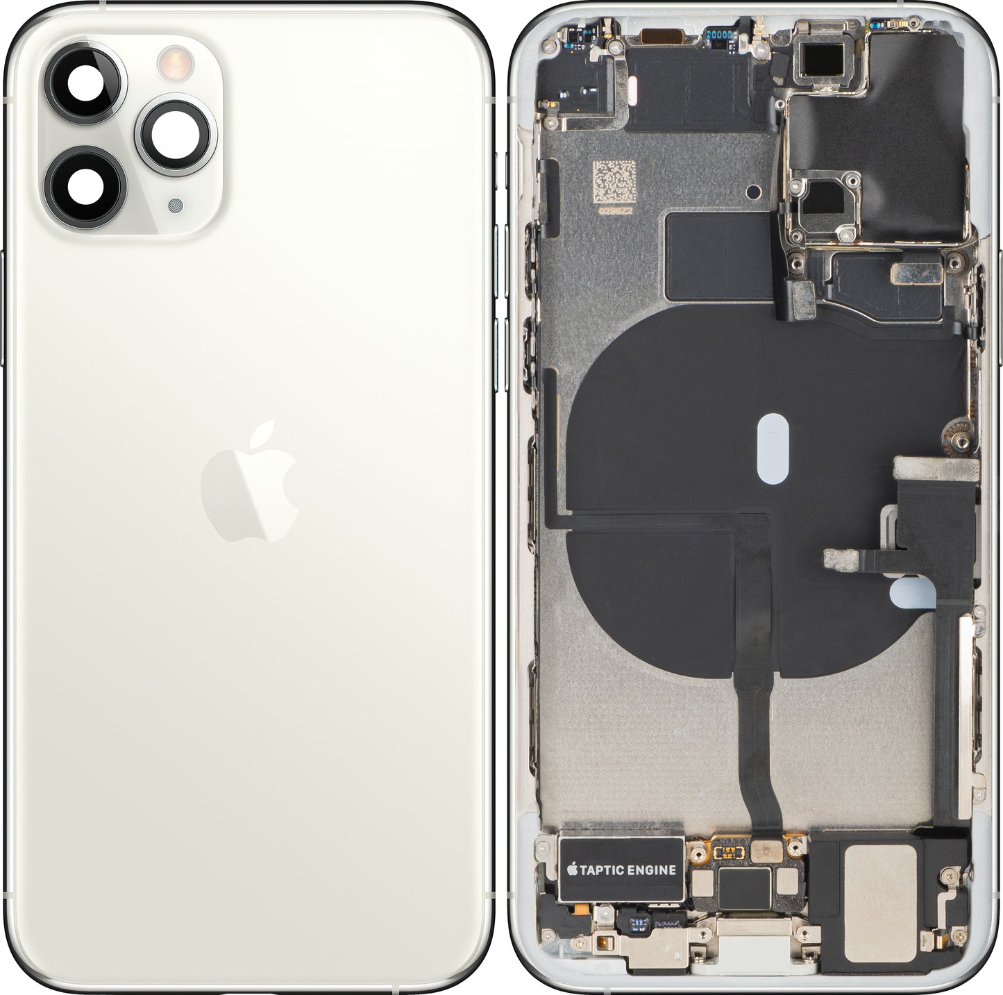 Batterilock Apple iPhone 11 Pro, med mellandel, fulla delar, silver, swap