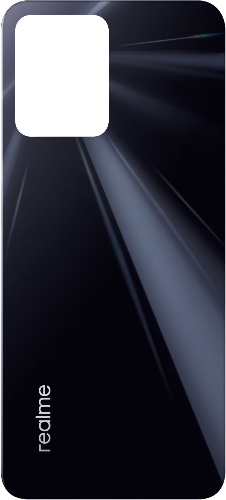 Batterilucka Realme C35, Svart (Glowing Black), Service Pack 4710671