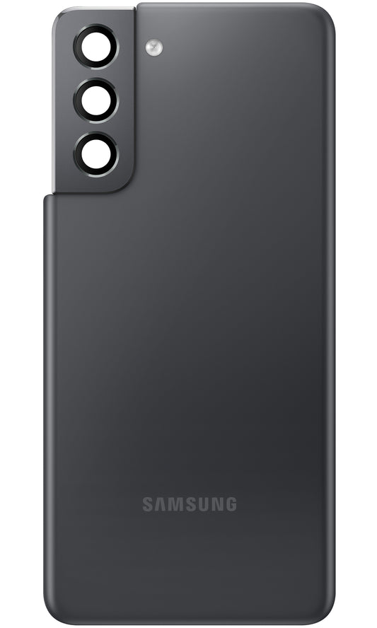 Batteriskydd Samsung Galaxy Galaxy S21 5G G991, med Glass Blitz - Kamerabaksida i glas, Grå (Phantom Gray), Begagnad