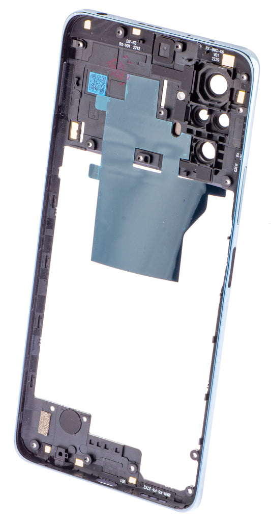 Mijloc-fodral - baksida med kameraglas Xiaomi Redmi Note 10 Pro, blå (galaktisk blå)