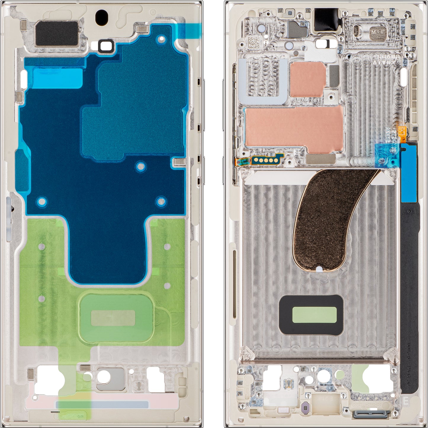 Mijloc Fodral Samsung Galaxy S23 Ultra S918, Crem, Service Pack GH96-15833B