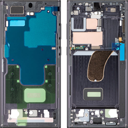 Mijloc Fodral Samsung Galaxy S23 Ultra S918, Phantom Black, Service Pack GH96-15833A