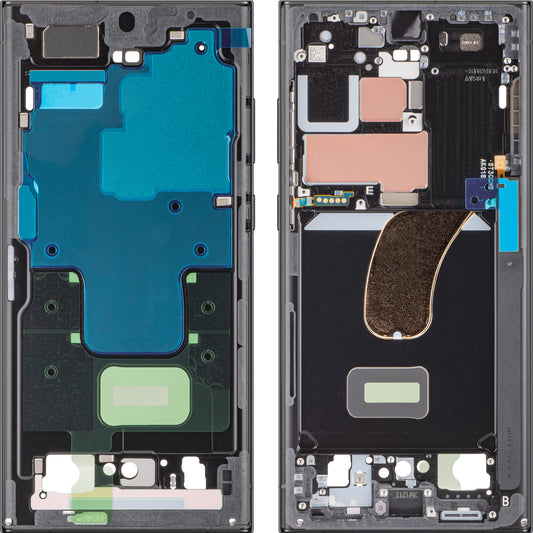 Mijloc Fodral Samsung Galaxy S23 Ultra S918, Svart (Graphite), Service Pack GH96-15833E