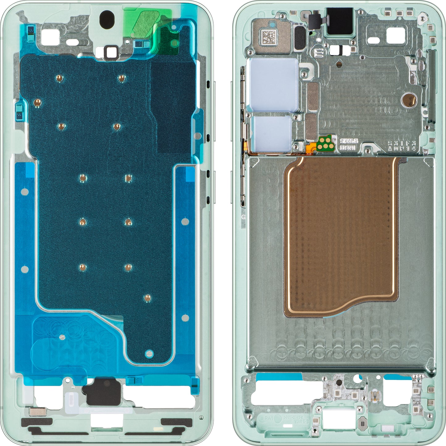 Mellanhölje Samsung Galaxy S25 S931, Grön (Mint), Service Pack GH82-36328B