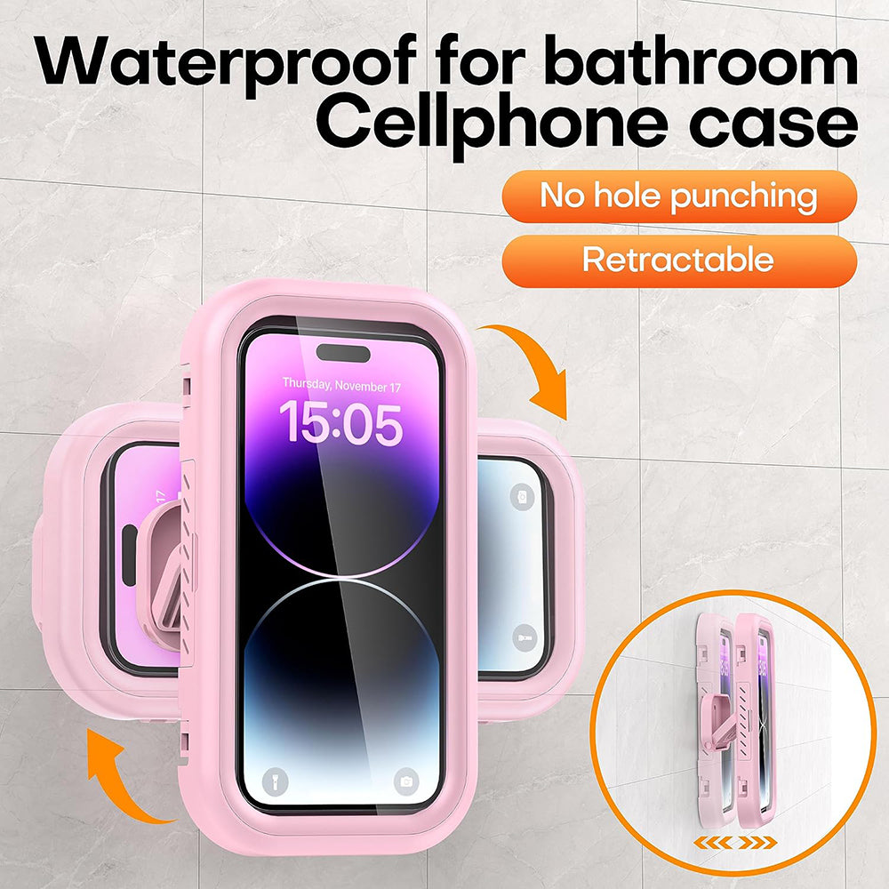 Väggfodral med Touch Membran Techsuit LC-999 för Telefon, Vattentät, Roséguld
