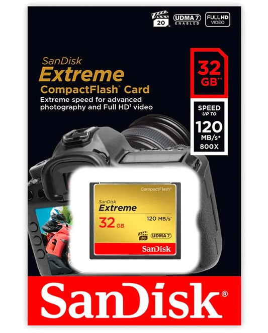 CompactFlash-minneskort SanDisk Extreme, 32Gb, UDMA 7 SDCFXSB-032G-G46