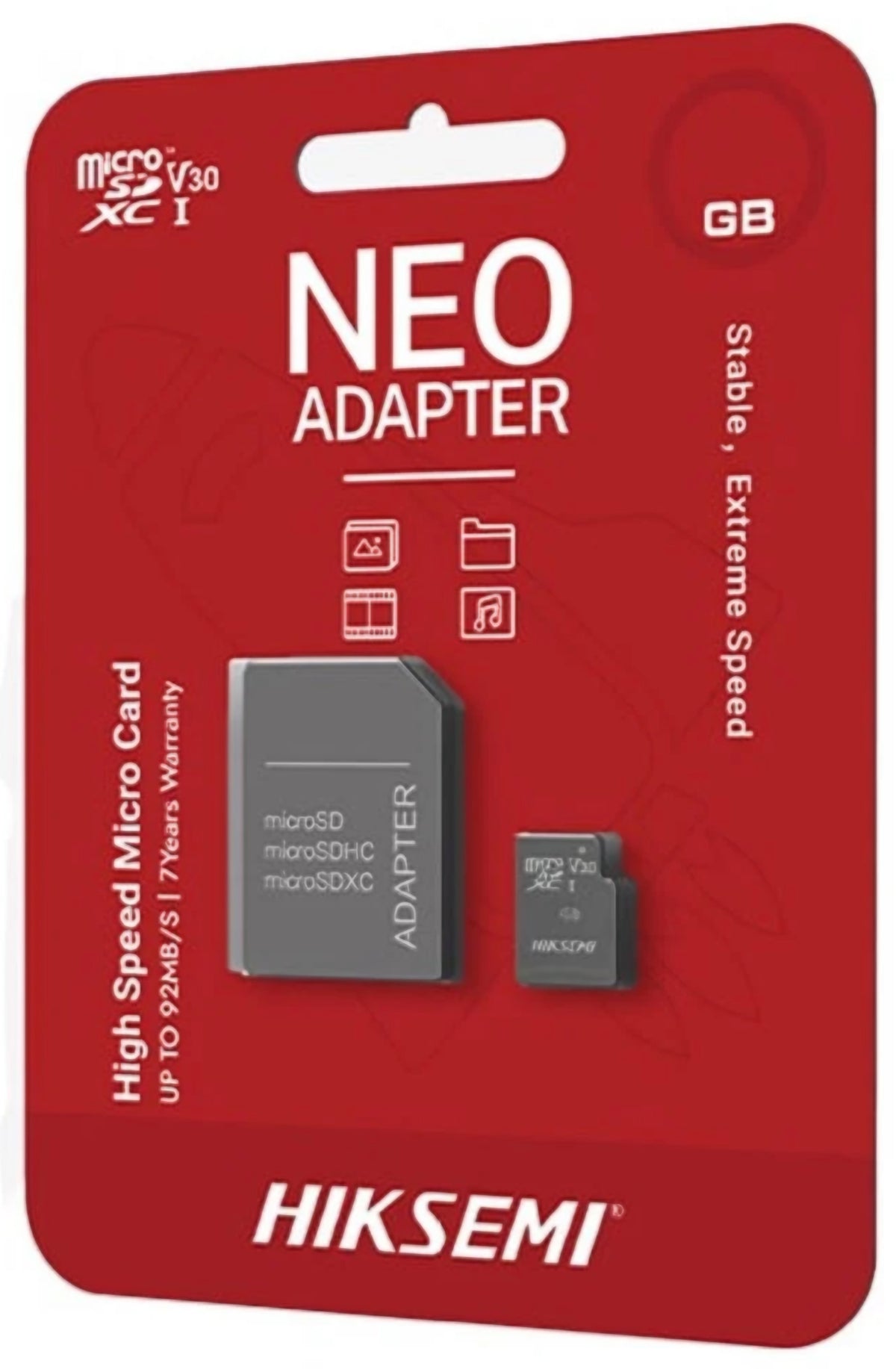 Hiksemi microSDHC-minneskort, 8Gb, Klass 10, Med adapter HS-TF-C1/8G/a