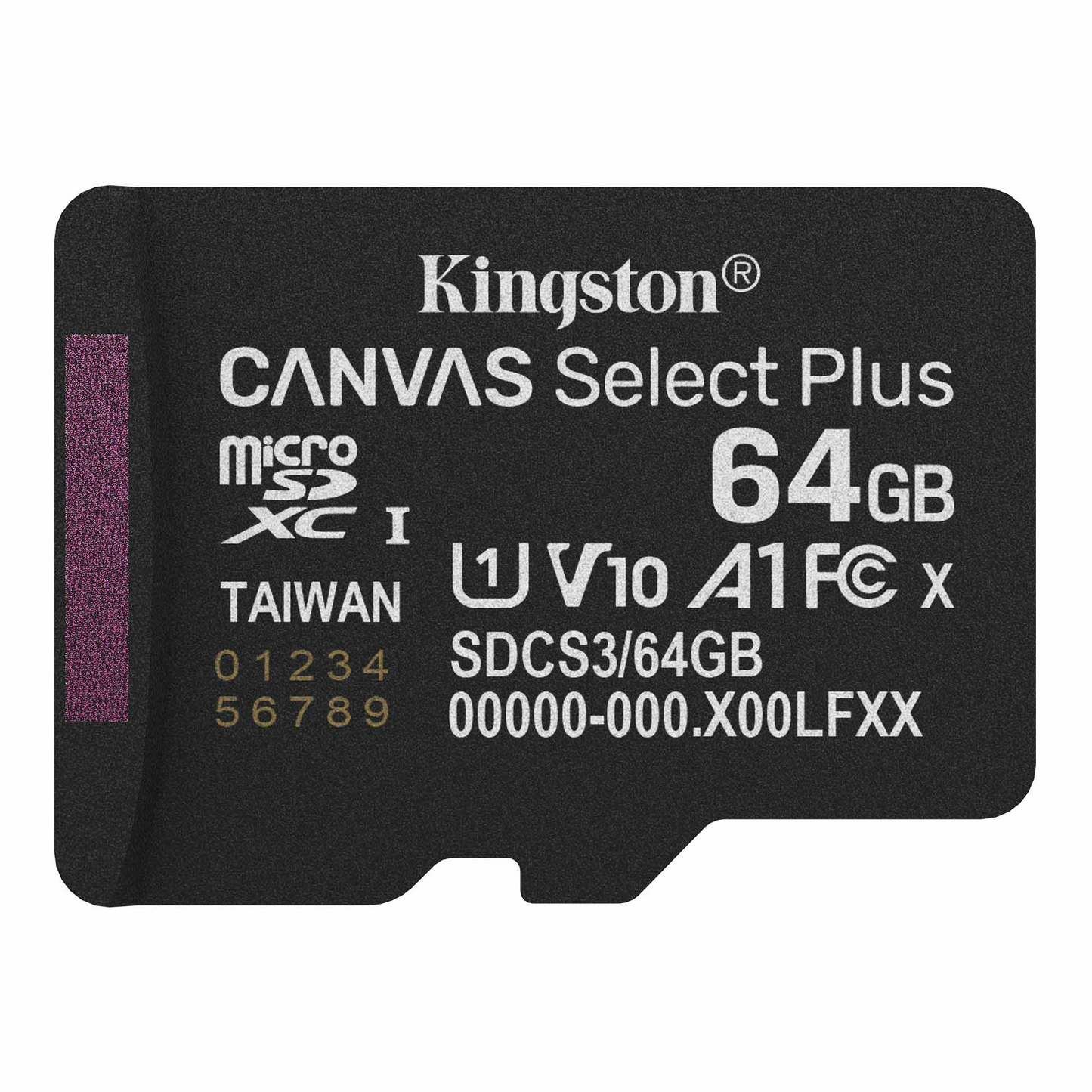 Kingston Canvas Select Plus Android A1 microSDXC-minneskort, 64Gb, Klass 10 / UHS-1 U1 SDCS3/64GBSP