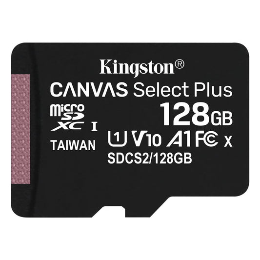 Kingston Canvas Select Plus, 128Gb, Klass 10 / UHS-1 U1 SDCS2/128GBSP microSDXC-minneskort