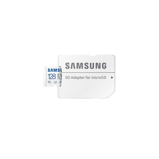 Minneskort microSDXC Samsung Evo Plus, 128Gb, Klass 10 / UHS-1 U3, Med Adapter MB-MC128SA/EU MB-MC128SA/EU