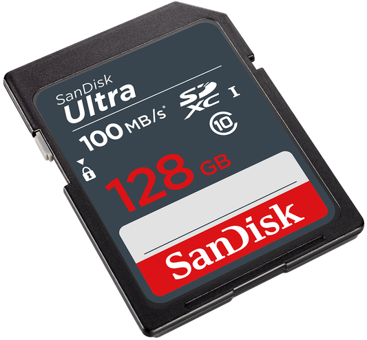 SDXC-minneskort SanDisk Ultra, 128GB, Klass 10 SDSDUNR-128G-GN3IN