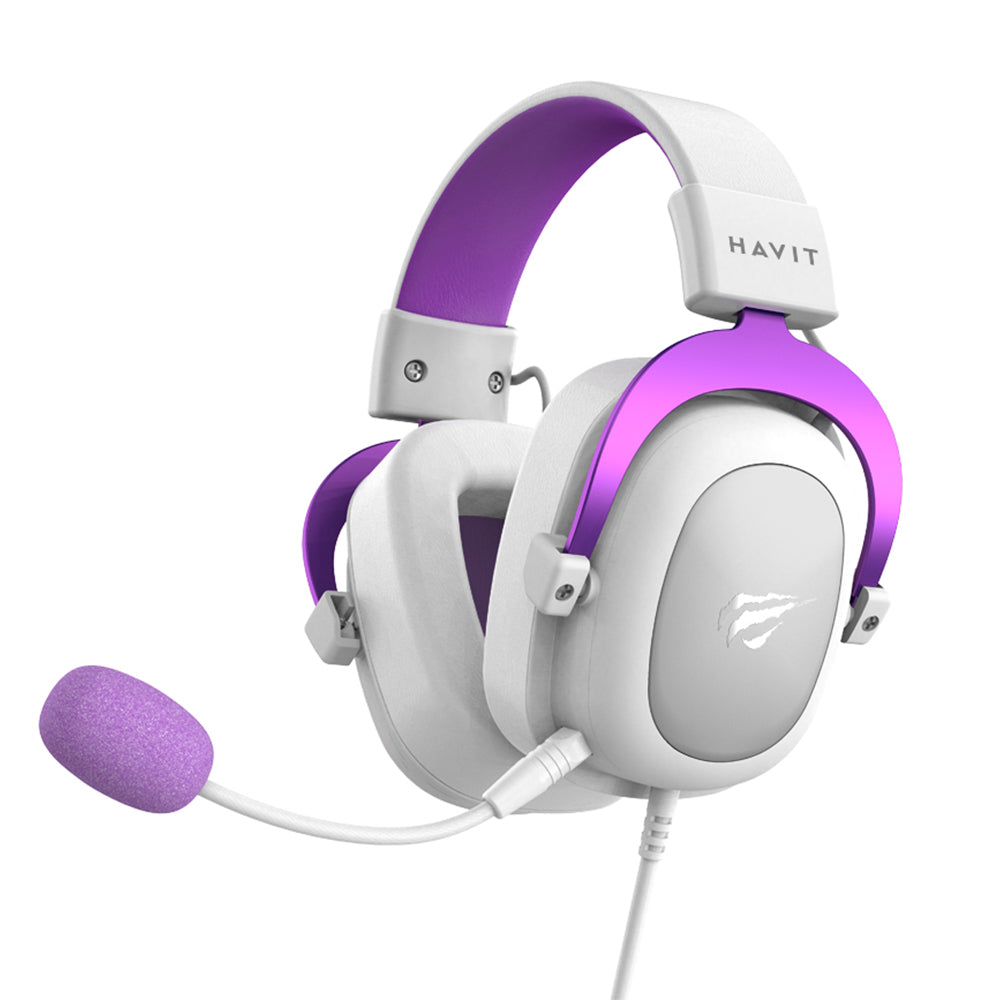 Gaminghörlurar 3.5mm HAVIT H2002D, 2m, Lila
