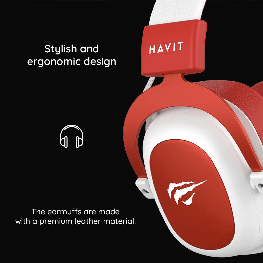 Gaminghörlurar 3.5mm HAVIT H2002D, 2m, Lila
