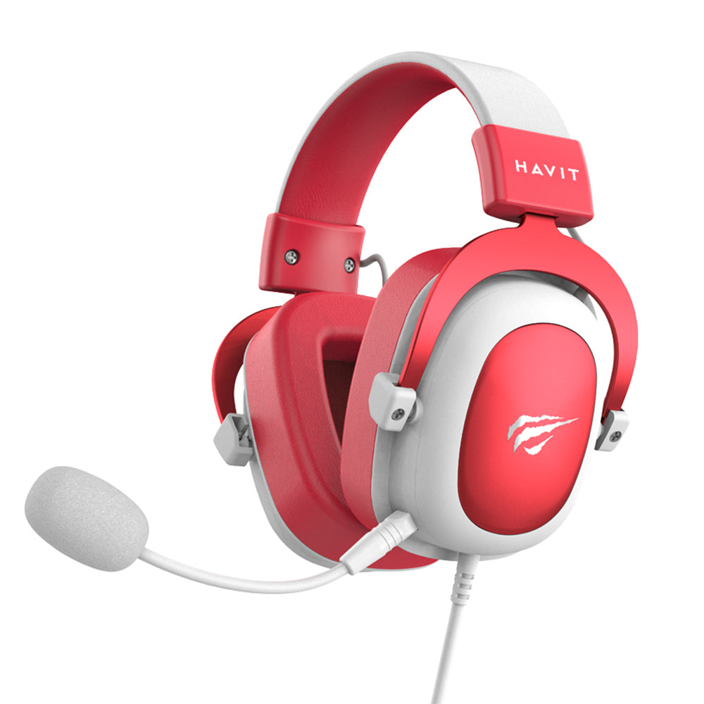 Gaminghörlurar 3.5mm HAVIT H2002D, 2m, Röda