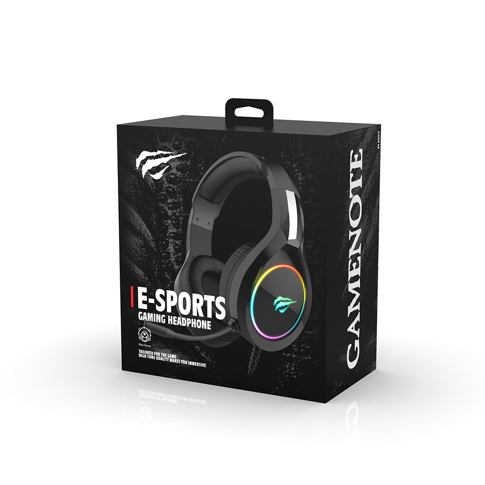 Gaminghörlurar 3.5mm HAVIT H2002D, 2m, Röda