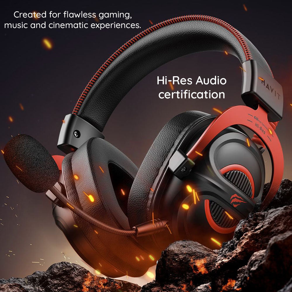 HAVIT H2002E Pro 3.5mm Gaming Headphones, 2m, Black