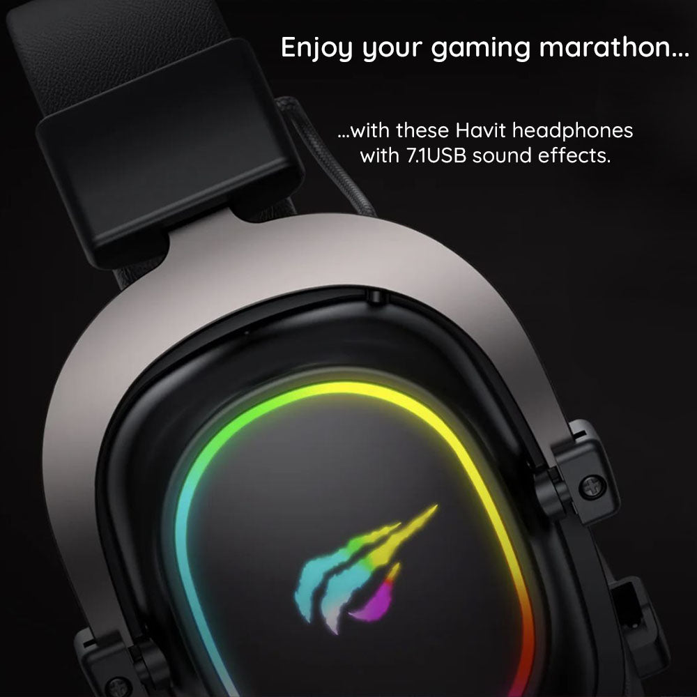 Gaminghörlurar 3.5mm HAVIT H2002P, 2m, Svarta