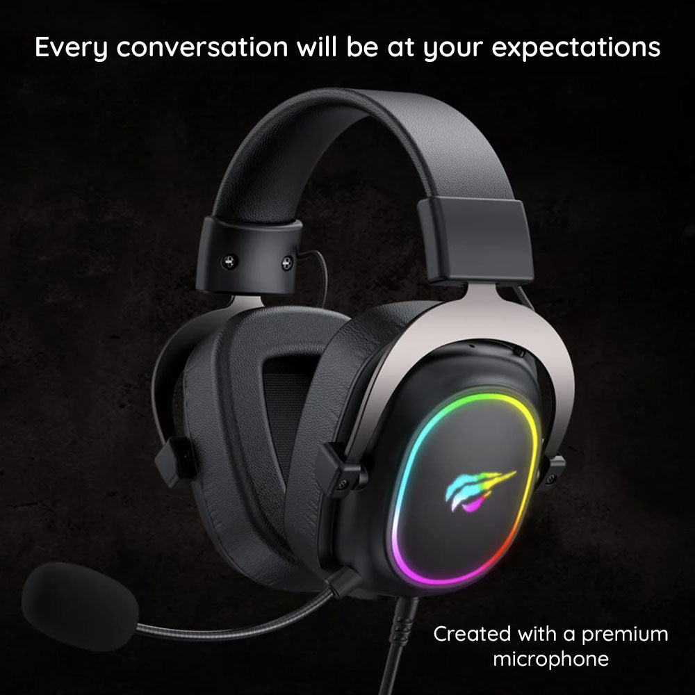 Gaminghörlurar 3.5mm HAVIT H2002P, 2m, Svarta