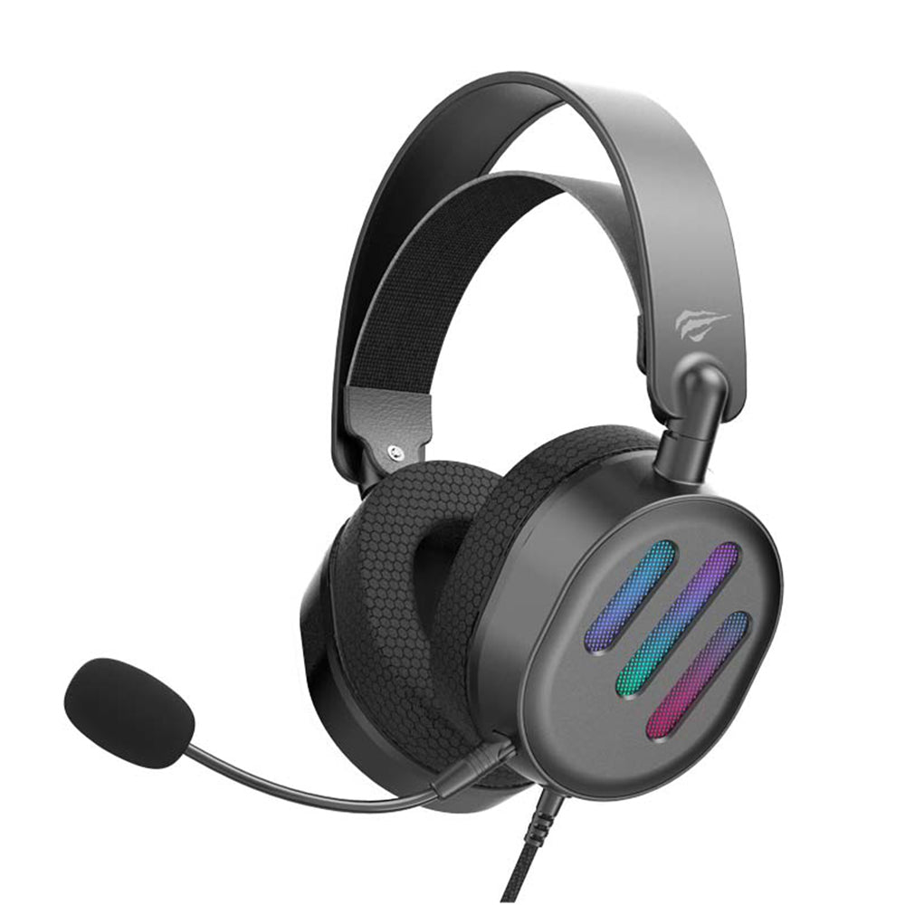 Gaminghörlurar USB HAVIT H2038U, RGB, 2m, Svarta