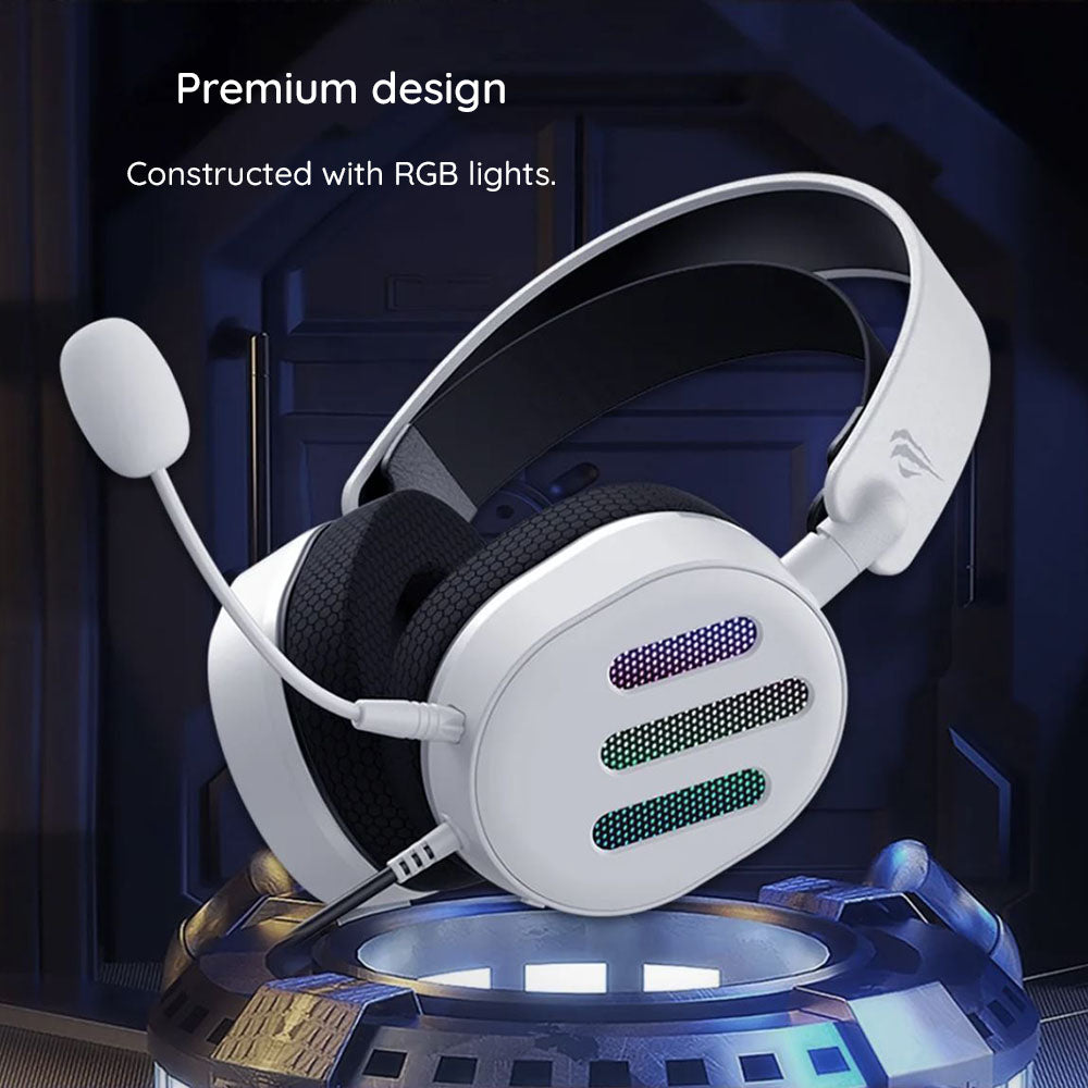 Gaminghörlurar USB HAVIT H2038U, RGB, 2m, Svarta