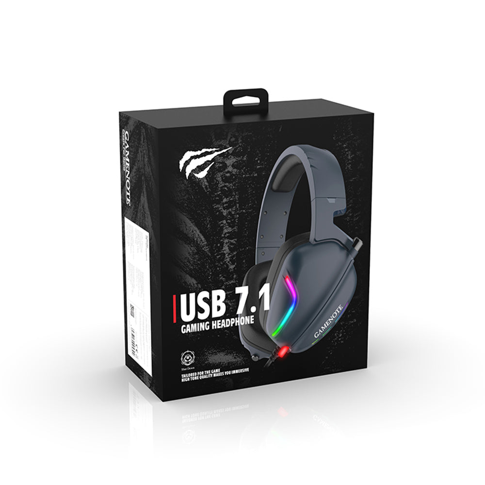Gaminghörlurar USB HAVIT H2038U, RGB, 2m, Svarta