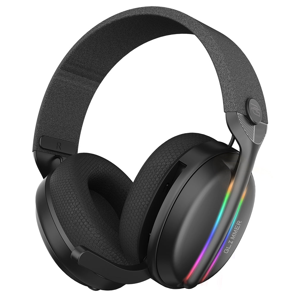 Proove Glimmer trådlösa gaminghörlurar, RGB, BT / Wi-Fi / Kabel, Svarta WHGL00022001