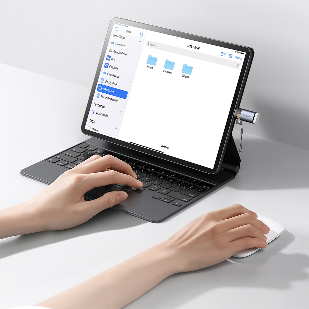Kortläsare Lightning McDodo OT-7850, USB-A (OTG) - microSD, Svart
