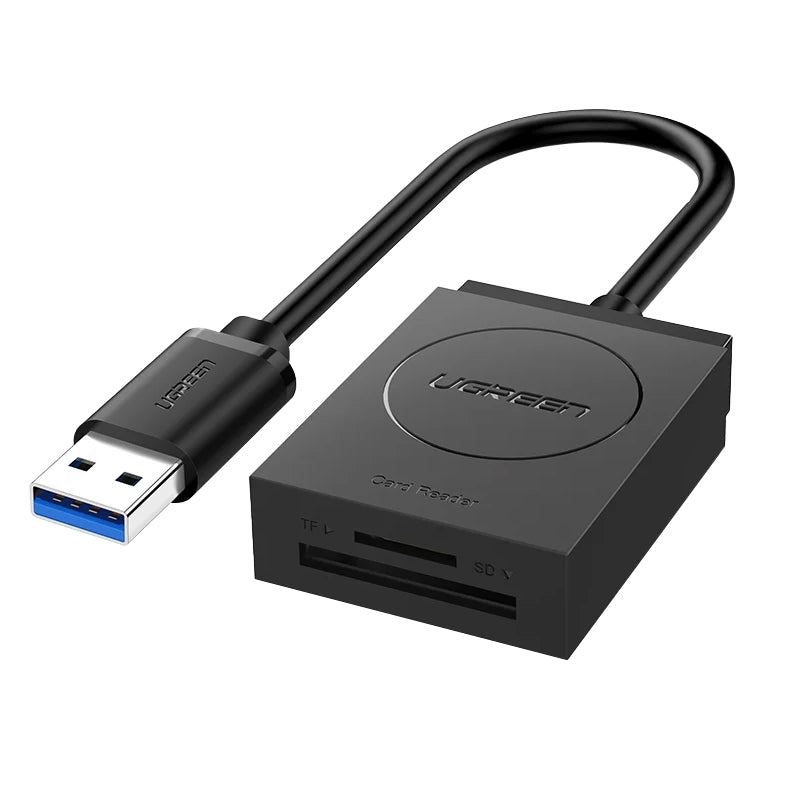 Kortläsare USB 3.0 UGREEN CR127, SD - microSD, Svart