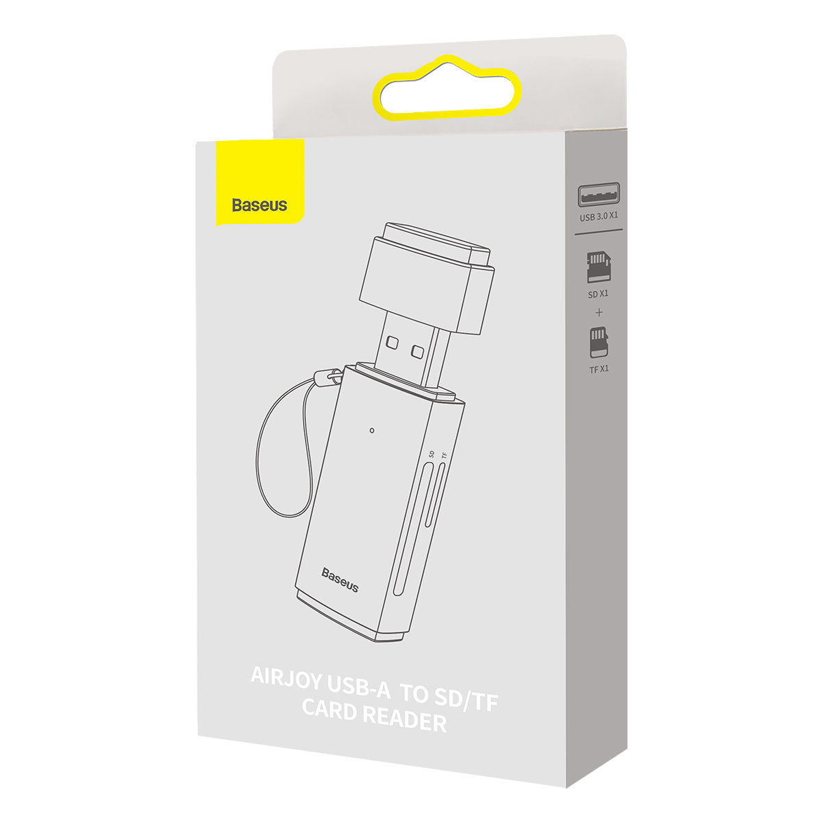 Baseus BS-OH069 USB-kortläsare, SD - microSD, grå WKQX060013
