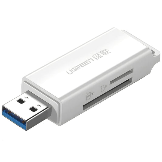 Kortläsare USB 3.0 UGREEN CM104, SD - microSD, Vit