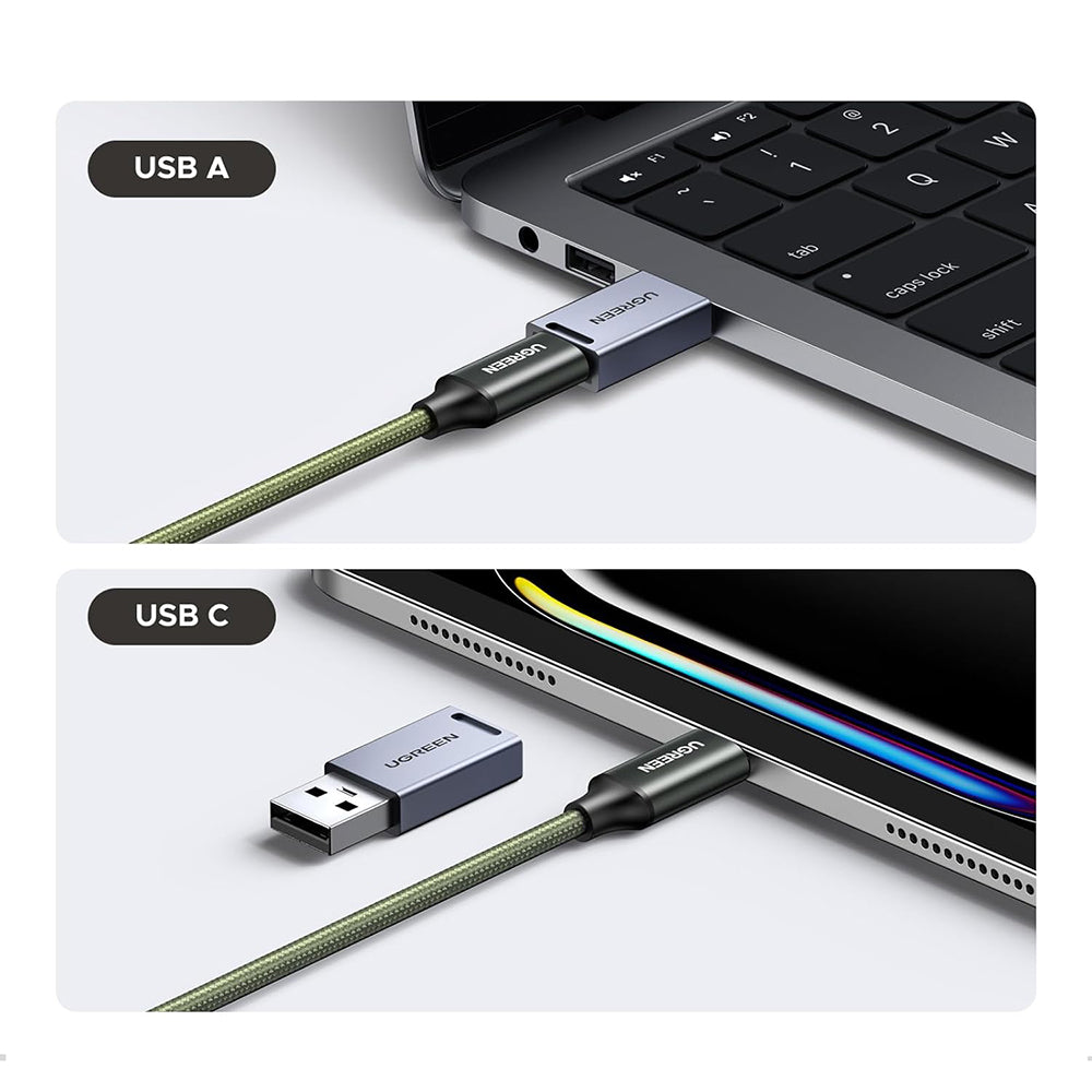 Kortläsare USB / USB-C med Organizer UGREEN CM856 (55899), 2 x SD - microSD, Grå