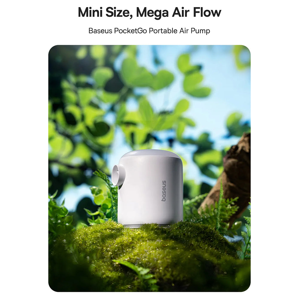 Baseus PocketGo pump för uppblåsbara madrasser, Vit C11157700221-00