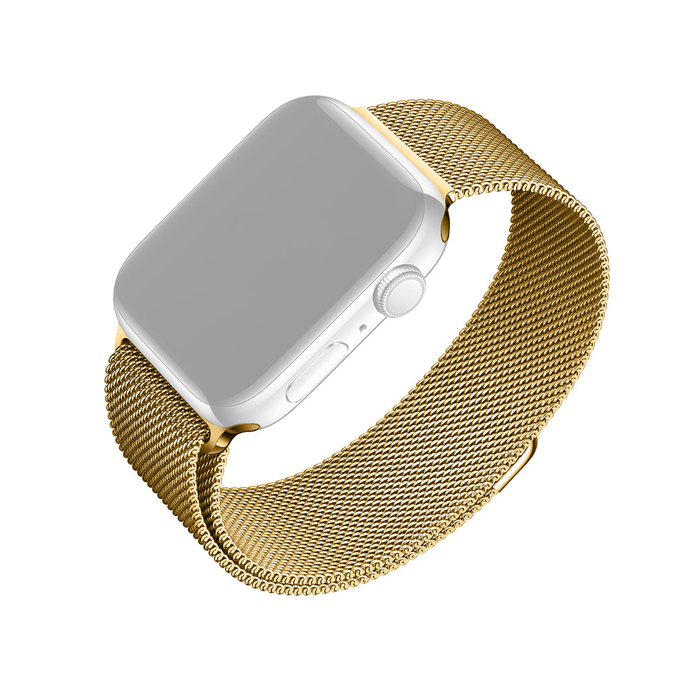 Fixed Mesh Strap for Apple Watch 42mm / 41mm / 40mm / 38mm Series, Gold