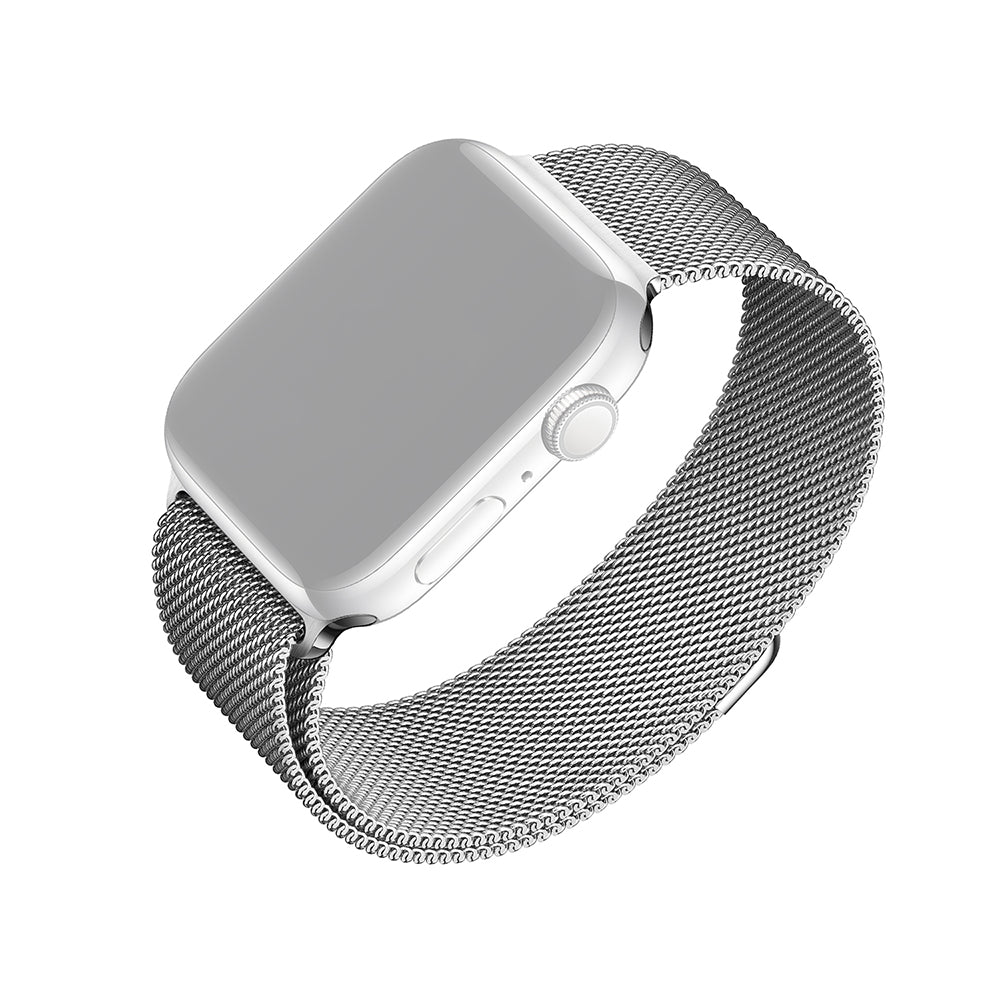 Fixed Mesh-armband för Apple Watch 49mm / 46mm / 45mm / 44mm / 42mm Series, Silver