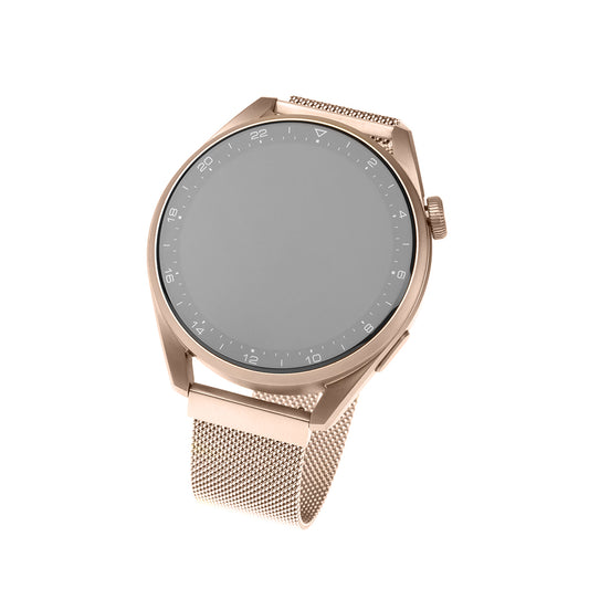 Fixed Mesh-armband för Samsung Galaxy Watch / Huawei Watch Series, 20mm, Roséguld