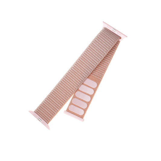 Fixed Nylon-band för Apple Watch 49mm / 46mm / 45mm / 44mm / 42mm Series, Roséguld