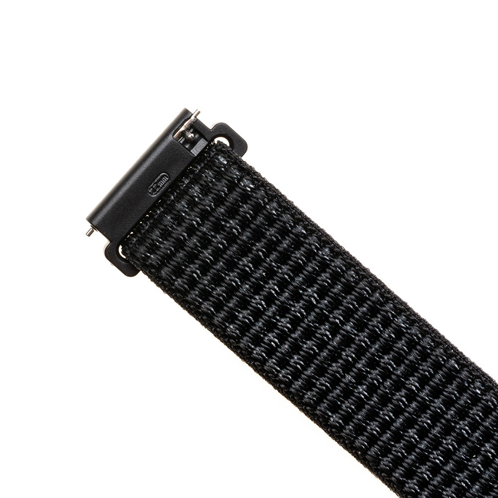 Fixed Nylon Strap for Huawei Watch / Xiaomi Watch Series, 22mm, Matte Black