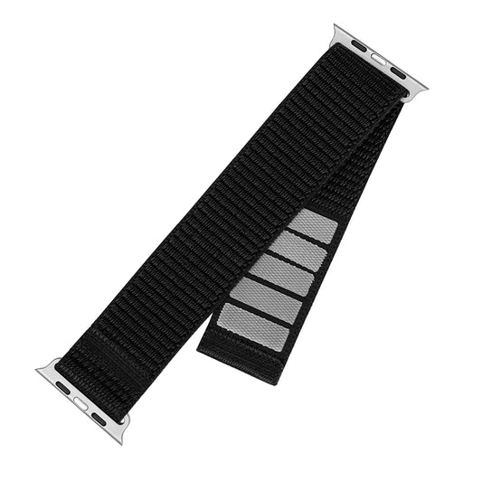Fixed Nylon Sporty klockarmband för Apple Watch 42mm / 41mm / 40mm / 38mm Series, Svart