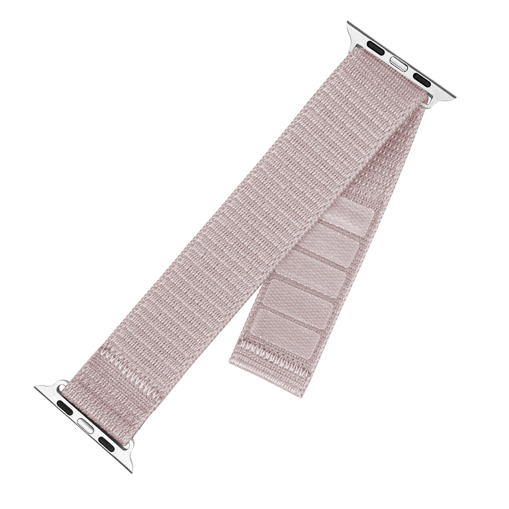 Fixed Nylon Sporty klockarmband för Apple Watch 49mm / 46mm / 45mm / 44mm / 42mm Series, Roséguld