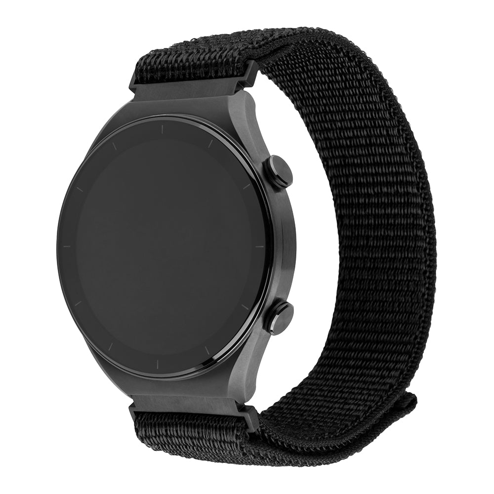 Fixed Nylon Sporty klockarmband för Huawei Watch / Xiaomi Watch Series, 22mm, Svart