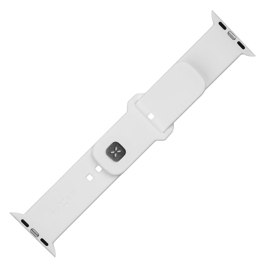 Fixed Silicone Sporty klockarmband för Apple Watch 49mm / 46mm / 45mm / 44mm / 42mm Series, Vit