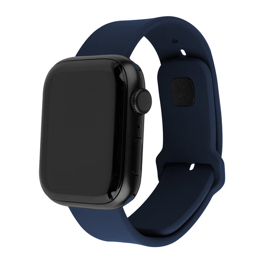 Fixed Silicone Sporty klockarmband för Apple Watch 49mm / 46mm / 45mm / 44mm / 42mm Series, Blå
