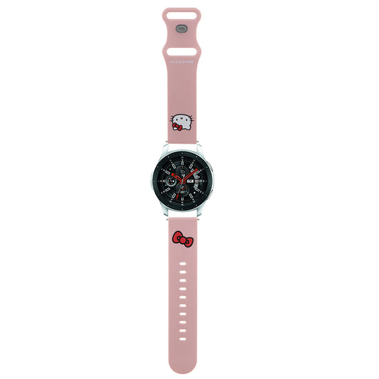 Hello Kitty Silikonklockarmband Kitty Head för Samsung Galaxy Watch / Huawei Watch 46mm / 45mm / 41mm Series, Rosa